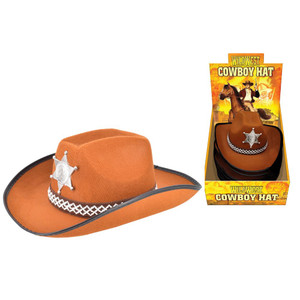 Wild West Brown Cowboy Hat Kandy Toys 