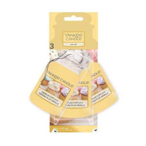 Air Freshener 2D Triple Classic Car Jar - Vanilla Cupcake