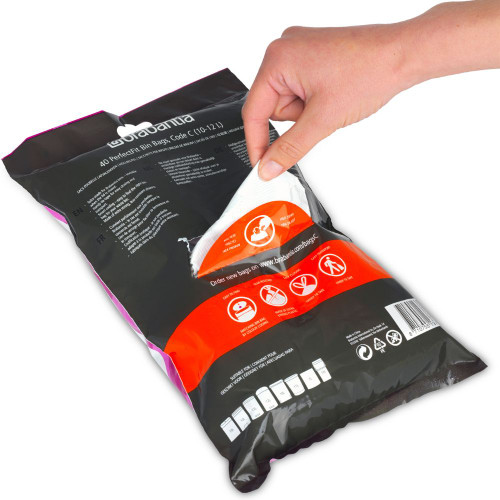 Size C Bin Liners In A Dispenser Pack - 10 - 12L - 40 Bags