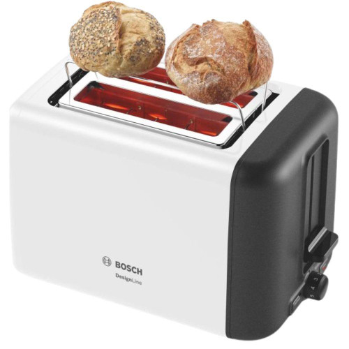 Design Line 2 Slice 970W Compact Toaster - White