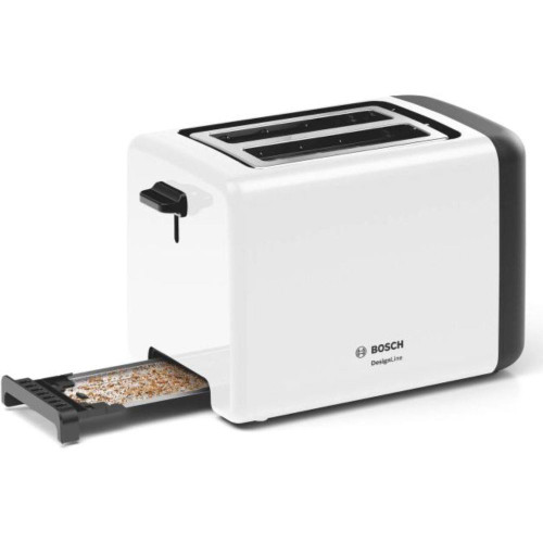 Design Line 2 Slice 970W Compact Toaster - White