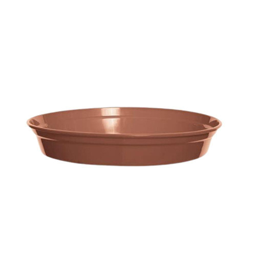 Terracotta Colour Plastic Plant Saucers For 3" - 4" Plant Pots - 5pk