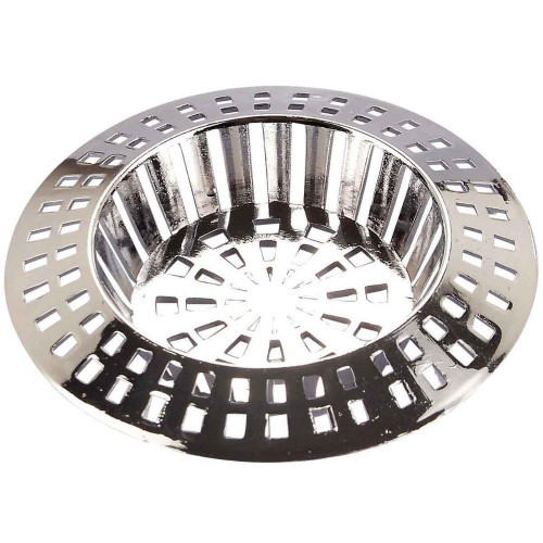 Bath/ Sink Plug Hole Strainer 45mm Plastic Chrome Plated - 1Pk