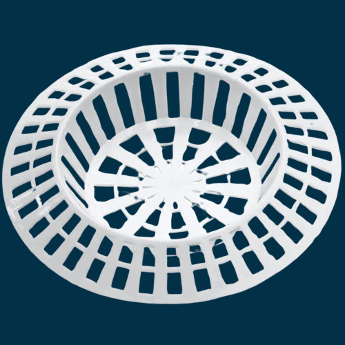Bath/ Sink Plug Hole Strainer 45mm Plastic White Plastic - 1pk