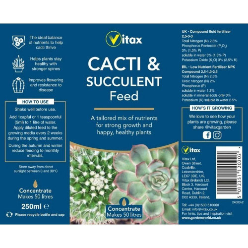 Cacti & Succulent Feed  250ml