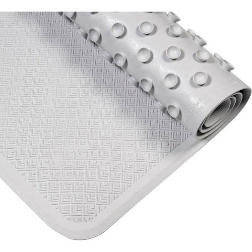 Small Rubagrip Bath Mat White  Large  90 x 37