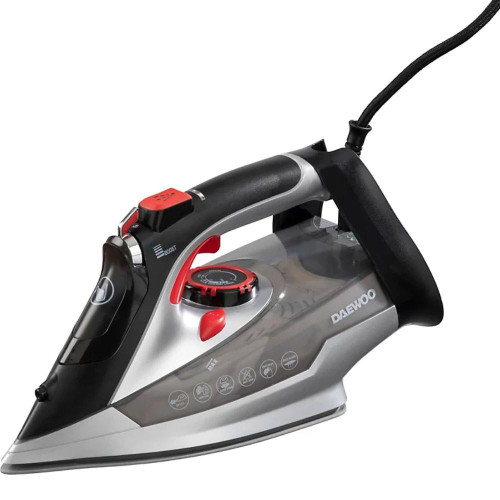 Power Glide Steam Iron 3000W Silver & Black 