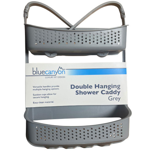 Double Hanging Shower Caddy - Grey