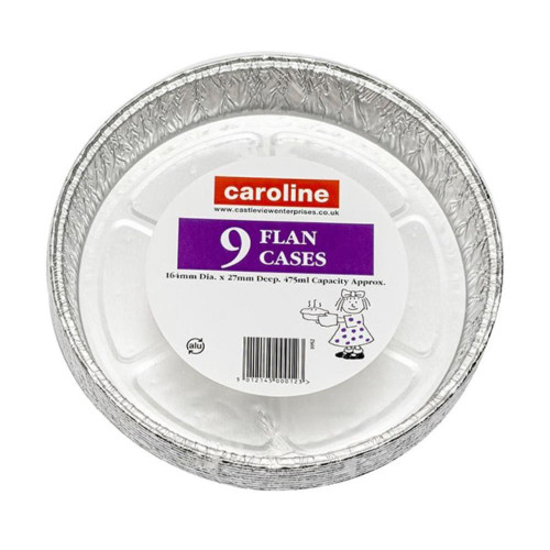 Flan Cases 164mm Dia x 27mm Deep (Pack of 9)