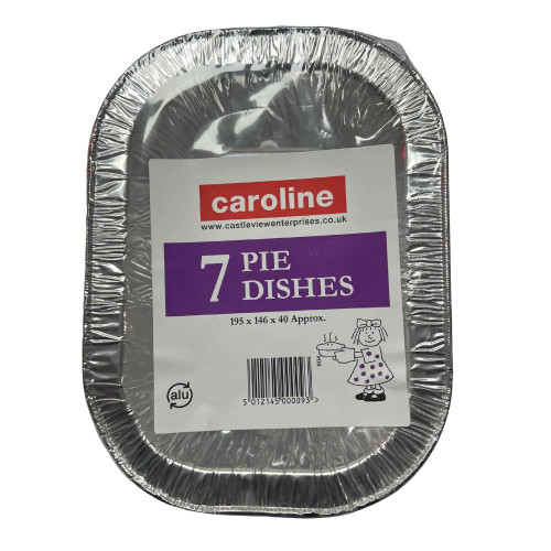 Pie Dishes 195mm x 146mm x 40mm Deep (Pack of 7)