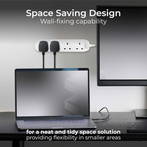 Extension Lead 240V 4-Gang 13A White 2M