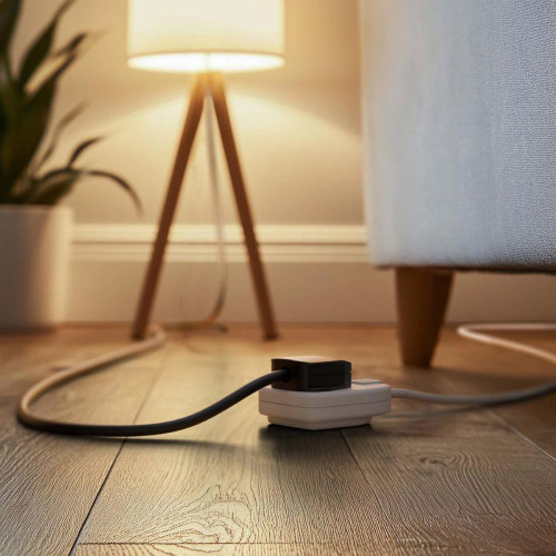 Single Socket Extension Lead 5m White 13A Long Cable Power Lead 