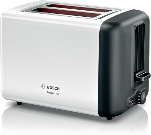 Bosch Design Line 2 Slice Toaster - White - TAT3P421GB 