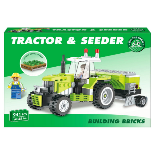 On The Farm Building Brick Set Tractor & Seeder 241pc