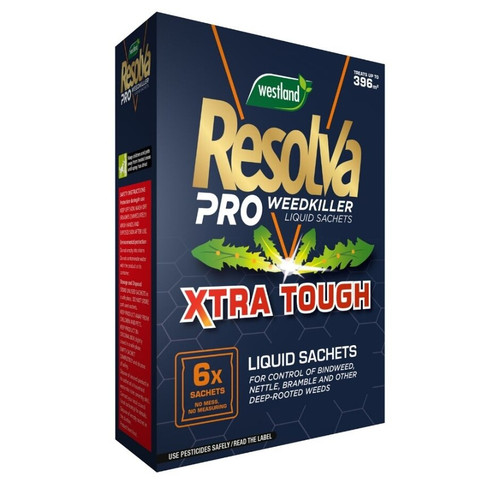 Westland Resolva Pro Weedkiller Liquid Sachets Xtra Tough - x6