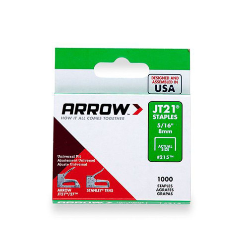 Arrow Staples Jt21 8mm 5/16" (Box of 1000)