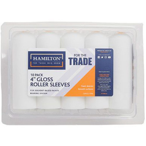 Hamilton 4" Gloss Roller Sleeves - (10 pack)
