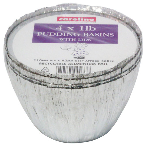 Caroline Foil 1lb Pudding Basins (Pack of 4)