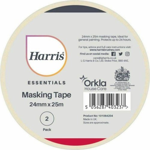 Harris Masking Tape - 24 x 25mm (Pack of 2 Rolls)