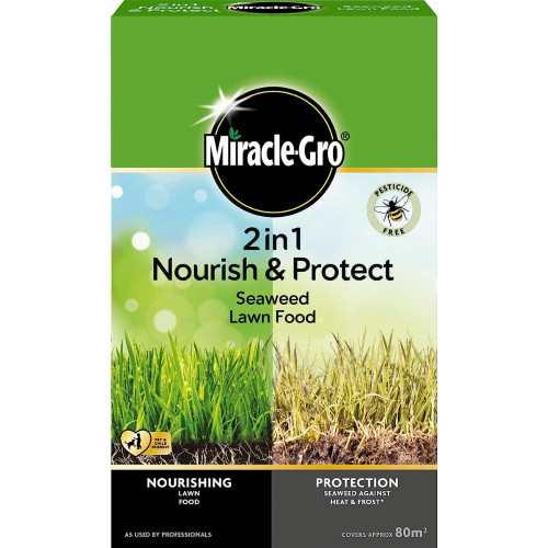 Miracle-Gro 2 in 1 Nourish & Protect Seaweed Lawn Food - 80m2