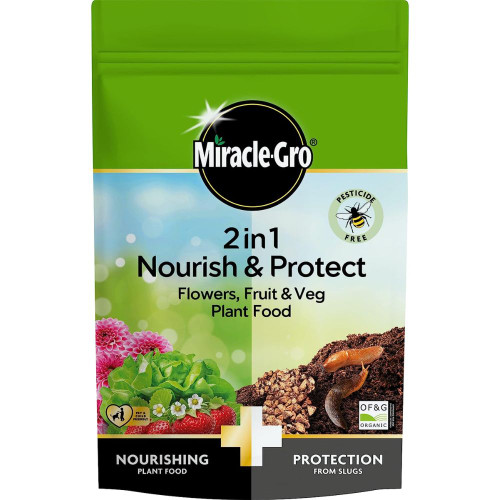 Miracle-Gro 2 in 1 Nourish & Protect Flowers, Fruit & Veg Plant Food - 2kg