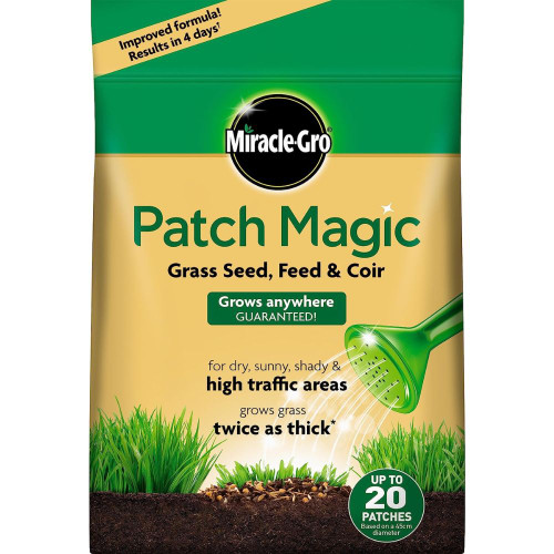 Miracle-Gro Patch Magic Grass Seed, Feed & Coir - 1.5kg