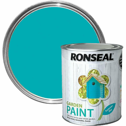 Ronseal Garden Metal & Wood Paint - 750ml -  Summer Sky