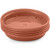 Terracotta Colour Plastic Plant Saucers For 3" - 4" Plant Pots - 5pk