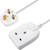 Single Socket Extension Lead 5m White 13A Long Cable Power Lead 