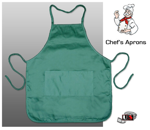 Chef's Popular 2-Pocket Bib Apron - Emerald