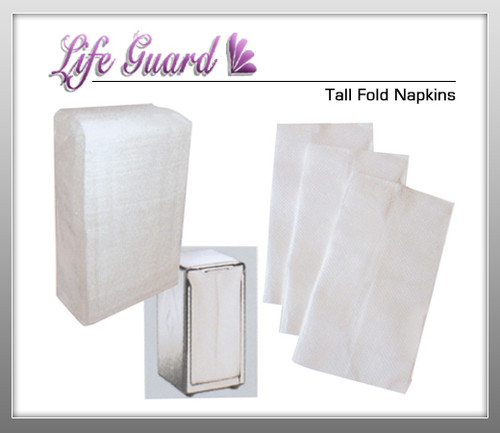 LIFE GUARD Tall Fold Napkins - 500 Pcs Per Bag