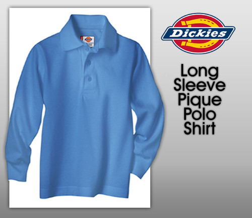 Dickies Adult Long Sleeve Pique Polo Shirt