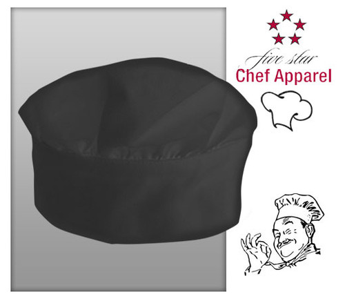 Five Star Chef's Apparel Unisex Bakers Cap - Black