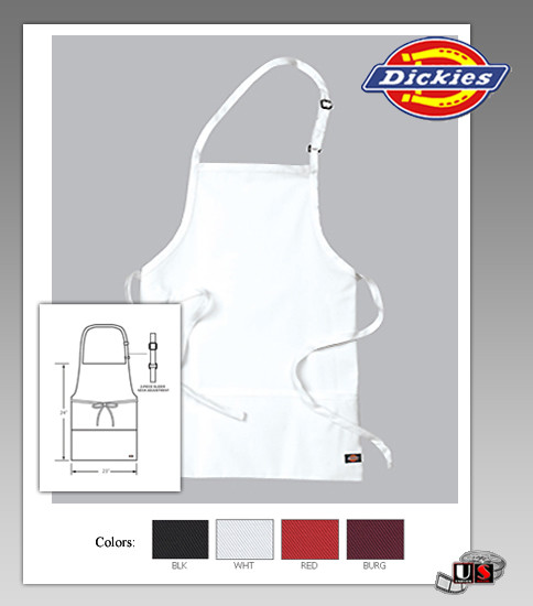 Dickies Chef Pocket Adjustable Neck Bib Apron