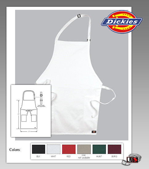 Dickies Chef Adjustable Bib Apron Two Pocket