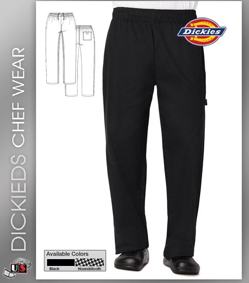 Dickies Chef Men's Traditional Baggy 3 Pockets Chef Pant with Zipper Fly
