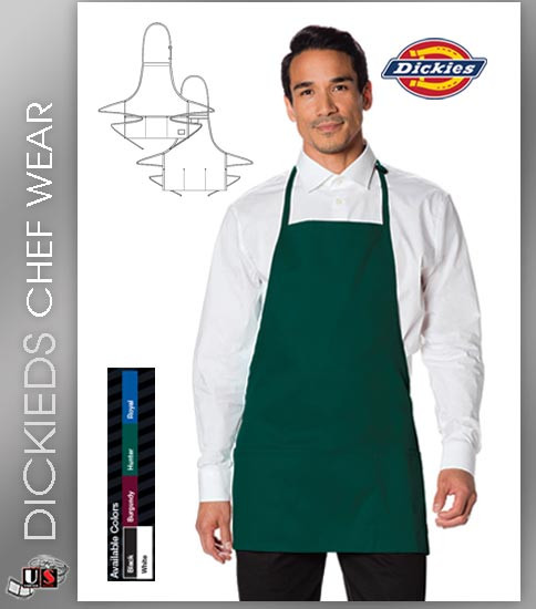 Dickies Chef Unisex 1 Pocket Bib Apron
