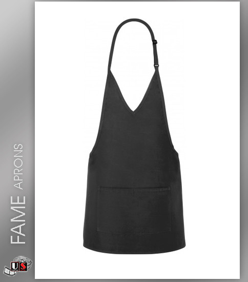 FAME Adjustable V-Neck Bib Aprons
