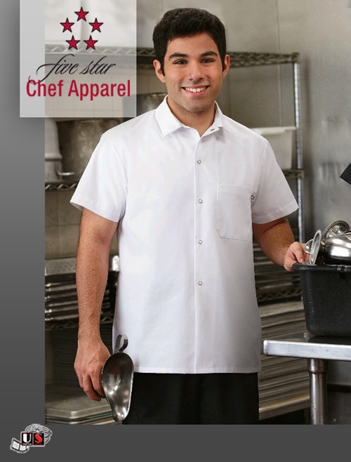 18010-011 Five Star Chef Uniform Cook Shirt - White