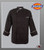 Dickies Chef Egyptian Cotton Chef Black Coat with White Piping