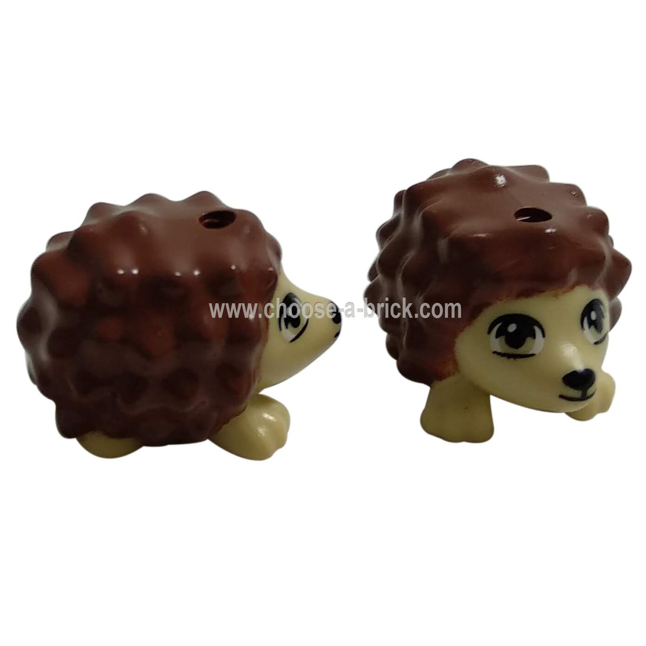 ☀️NEW Lego Hedgehog Friends w/ Black Eyes & Nose & Reddish Brown Spines Oscar 