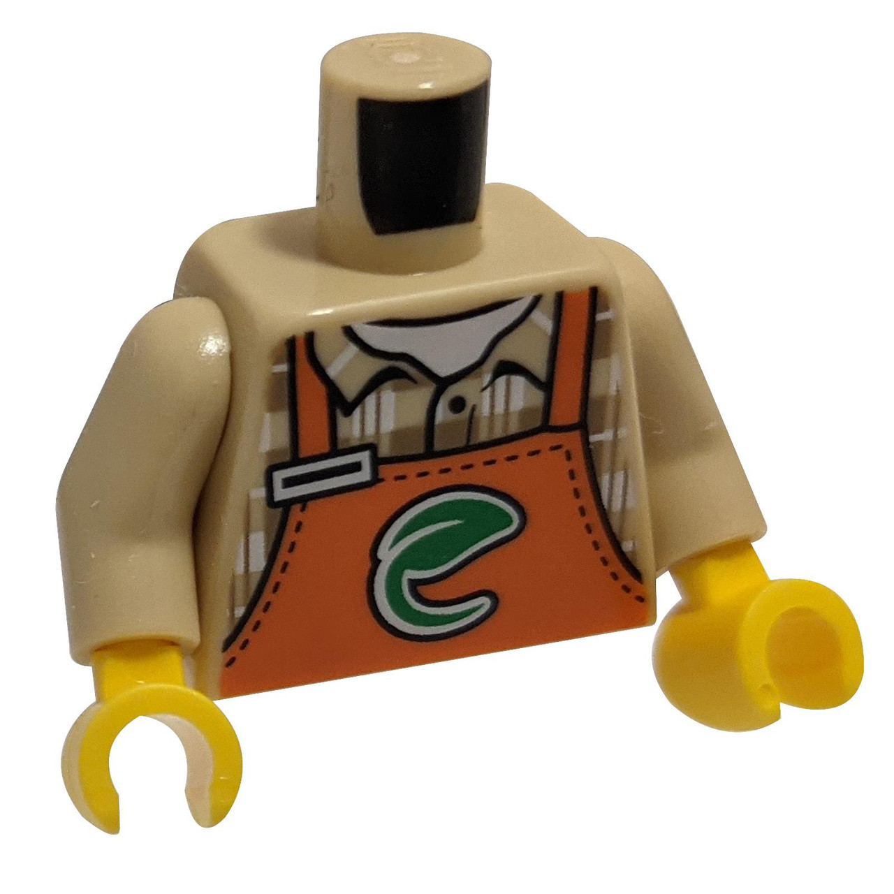 over Orange Apron Torso LEGO® with Cooking Shirt! Get Plaid Minifigure 973pb4834c01: