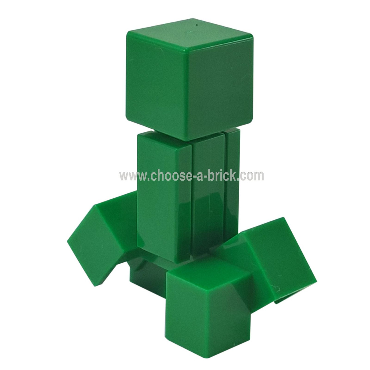 LEGO Green Brick 1 x 1 with Minecraft Creeper Face Pattern (12940)