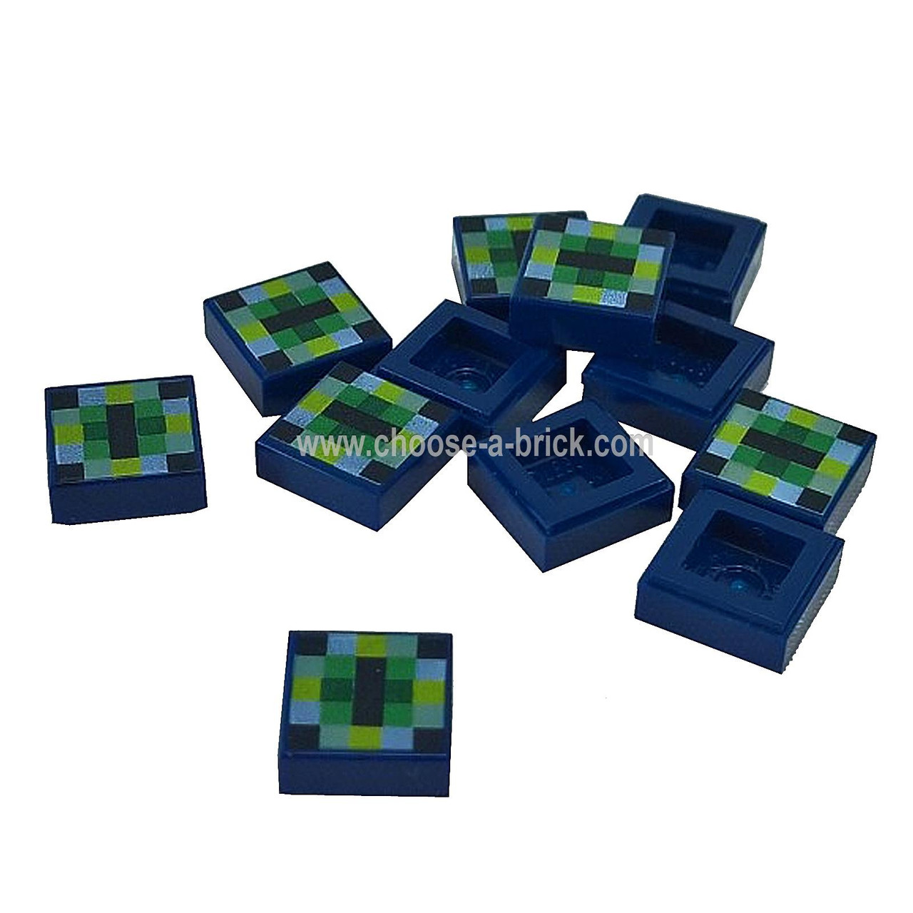 LEGO Tile 1 x 1 Round with Minecraft Ender Pearl Pattern (47121)