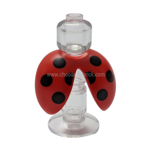 Red Minifigure Wings Ladybug with Black Spots Pattern