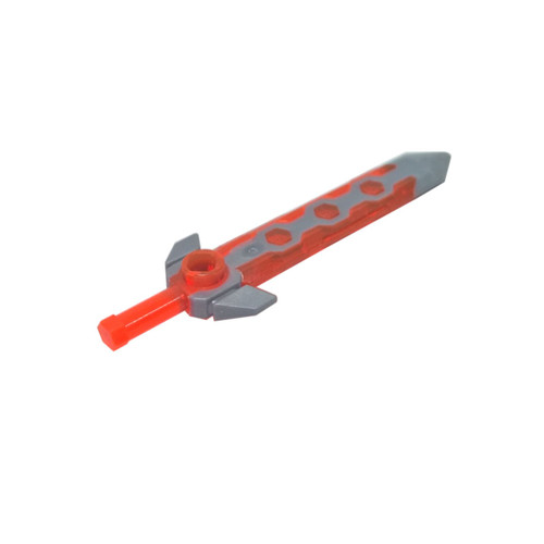 Weapon Sword, Long with tr neon orange blade - 24108c01