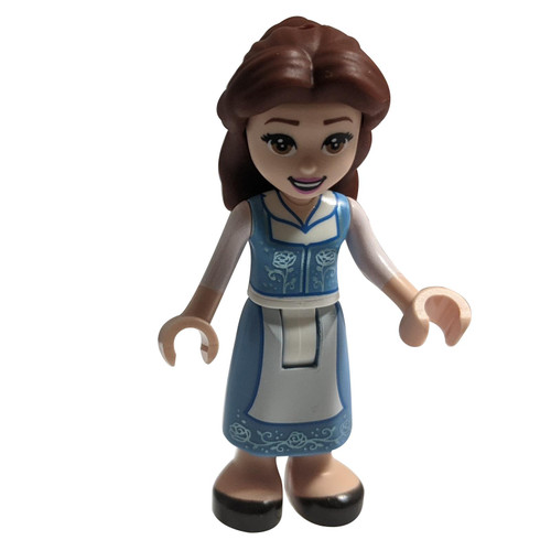 Belle - Medium Blue Dress, Open Mouth Smile