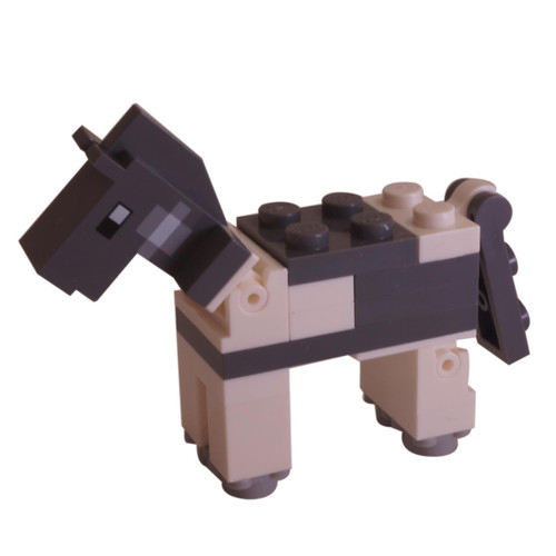 Minecraft Horse Dark Bluish Gray