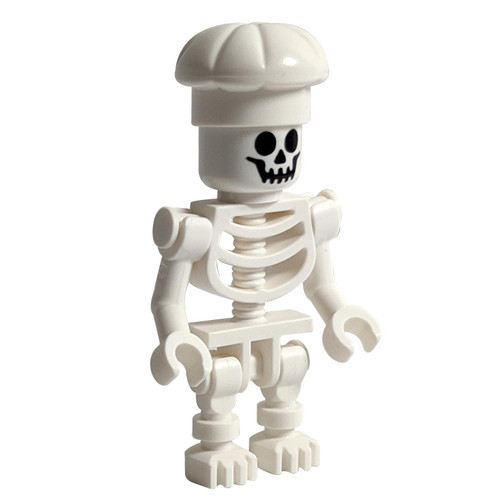 Skeleton with Standard Skull, Bent Arms Vertical Grip, Cook's Hat