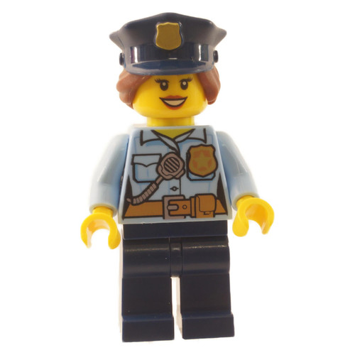 Female Police with Dark Blue Police Hat